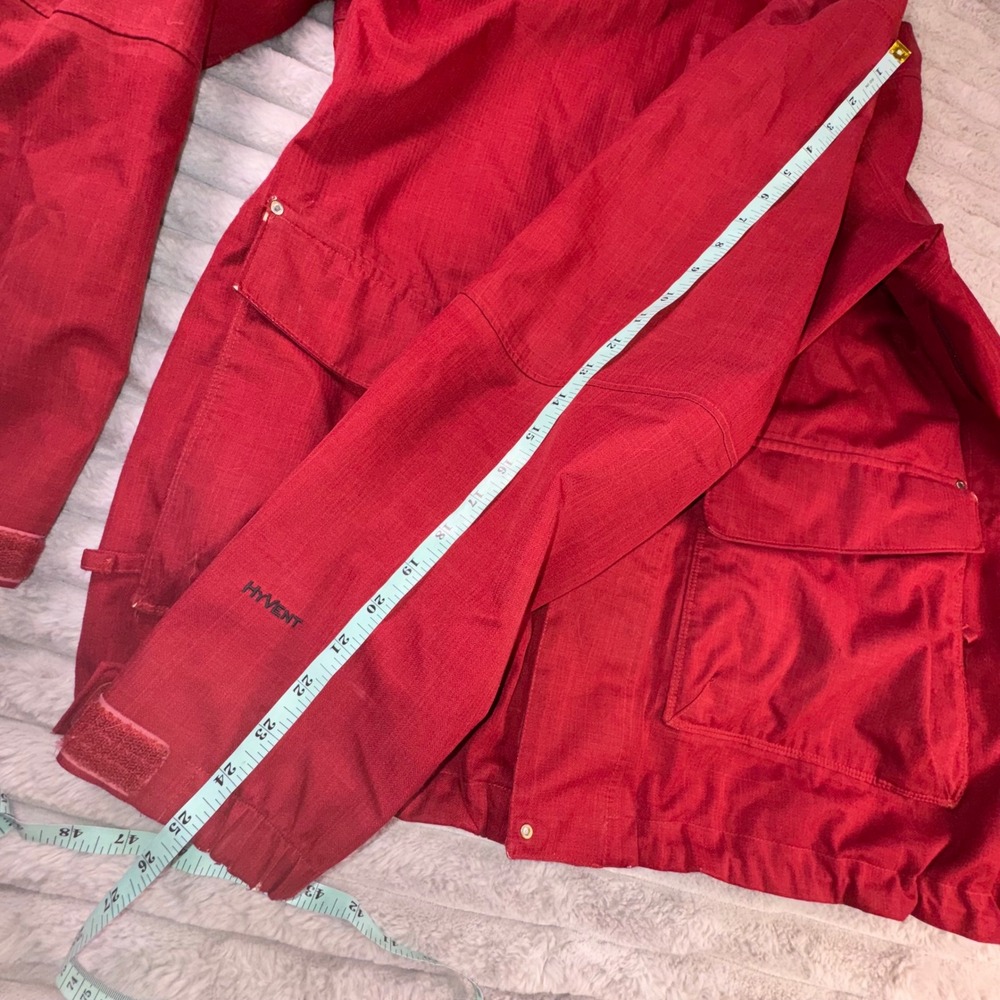 The North Face Hyvent Cyptic Mens Large Red Hooded Ski Jacket Winter Jacket Snow - Picture 6 of 15